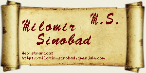 Milomir Sinobad vizit kartica